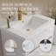Meuble-lavabo mural flottant 30 po avec lavabo en résine et tiroirs à fermeture en douceur, blanc brillant-885802465-885802495
