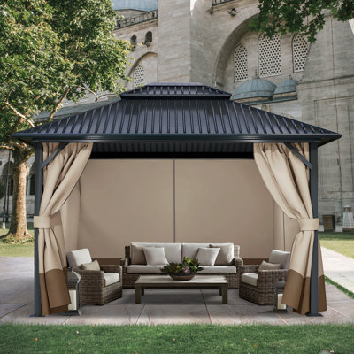 4-Panel Outdoor Gazebo Curtains