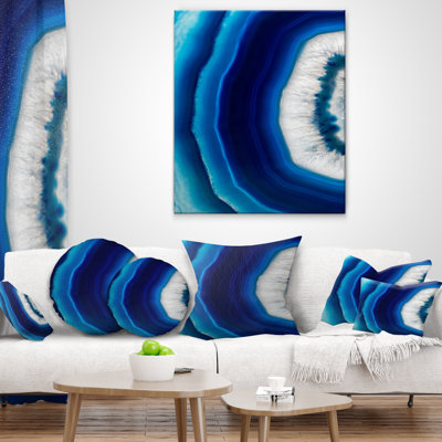 Coussin décoratif en cristal designart’blue agate Abstract