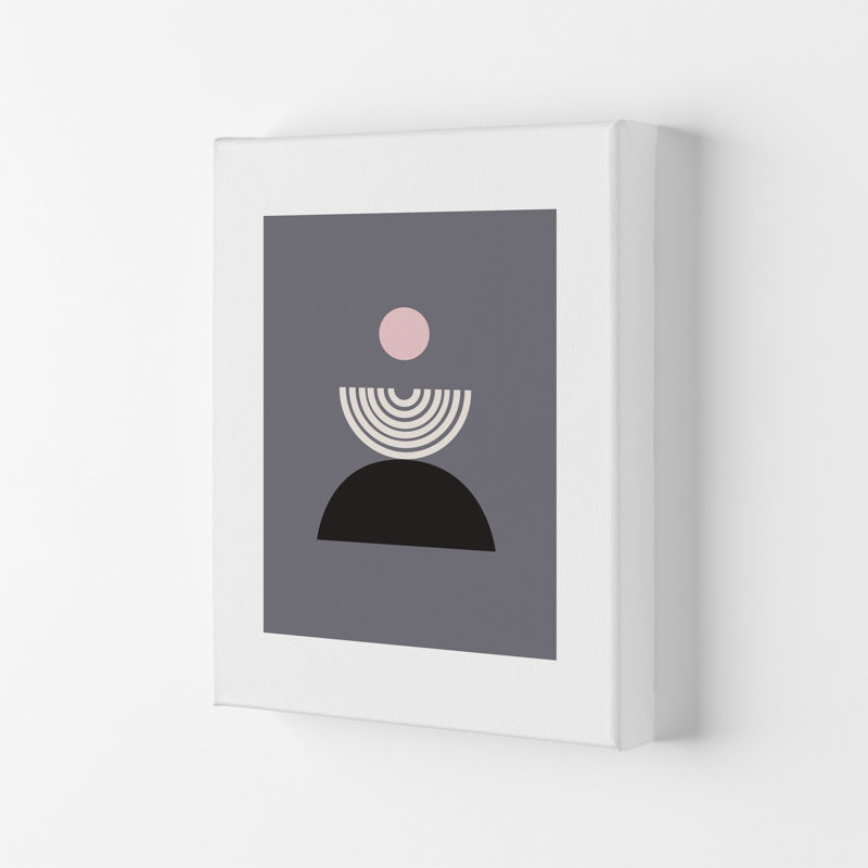 Mila Pink Fountain N9 by Pixy Paper - Print, 29.7cm H x 21cm W x 4cm D, Wrapped Canvas
