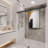 Oceanus 55"- 59" W x 76" H Double Sliding Frameless Shower Door with Easy Clean Glass-71525809