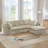 108" 4-Piece Modular Sectional Sofa With Chenille Fabric, Frameless Design & Cloud-Like Comfor-204634473