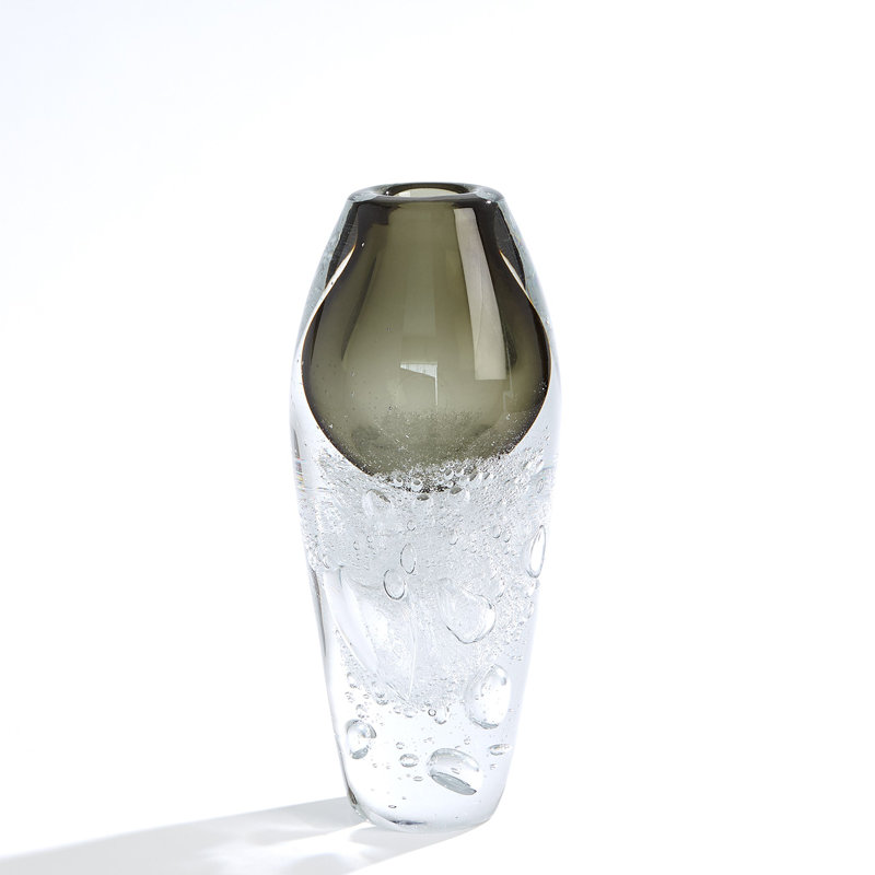 Venus Handmade Glass Table Vase, 11" H x 4.5" W x 4.5" D