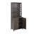 Farmhouse 67" Coffee Cabinet with Adjustable Shelves, Wine Glass Racks, and X-Brace Doors – For Living Room, Kitchen, or Dining Room