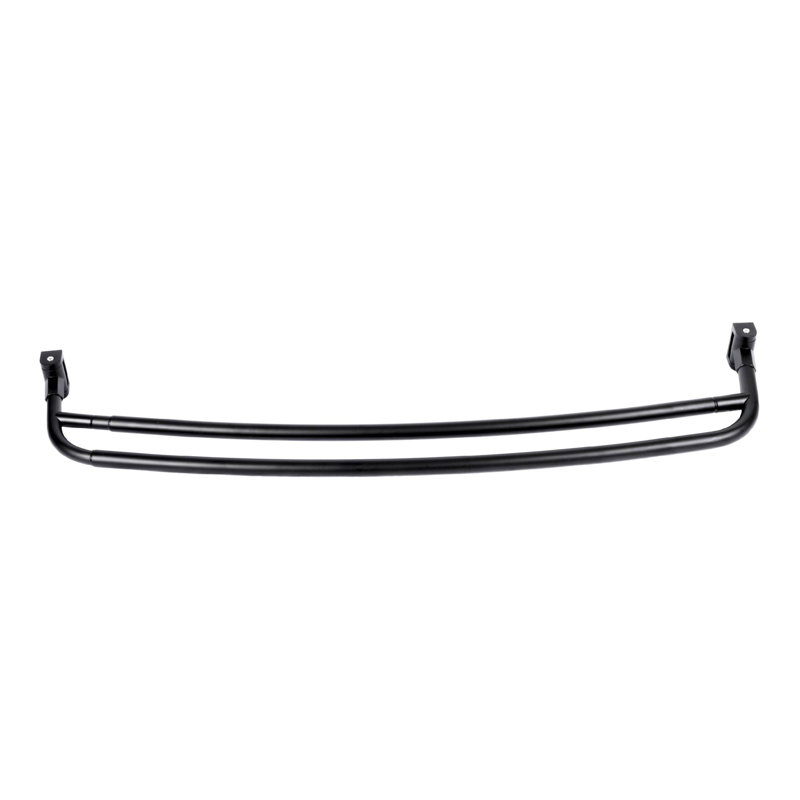 Double Curved Shower Rod, Durable Metal Construction, black