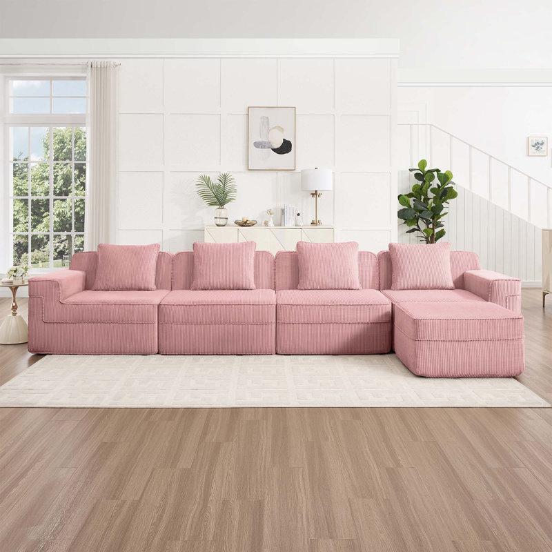 Canapé Corduroy, Rose