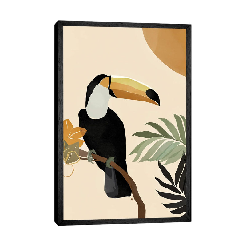 Toucan by Bria Nicole - Print on Canvas, Black Framed Canvas, 101.6 cm H x 66.04 cm W