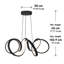Luminaire suspendu en forme de ruban tourbillon chromé-67187159