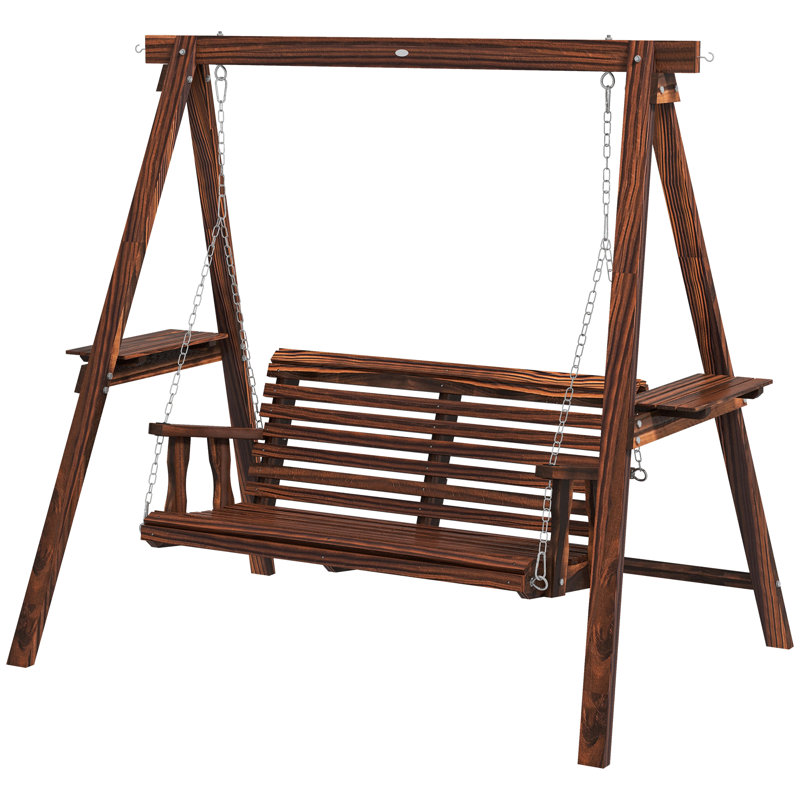 Balancelle avec support Leium, Carbonisé