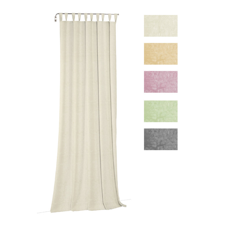 Arna Room Darkening Curtains, 245cm H x 135cm W, Grey