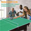 Plateau de table de tennis de table pliable et portatif de taille moyenne 8 pieds vert pour jeux d'intérieur-120941088-120941087