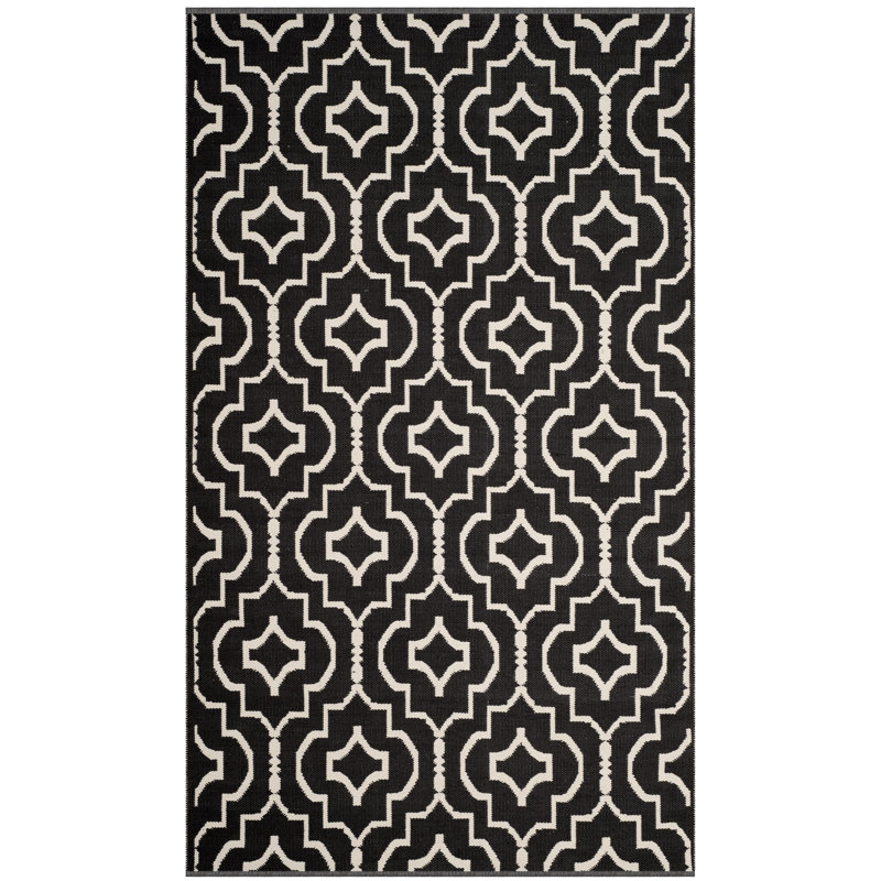 Smith Hand Woven Cotton Geometric Rug, Rectangle 2'6" x 4'