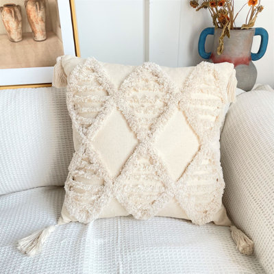Manilla Beige Square Cushion Cover