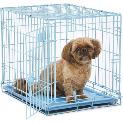 (#) Icrate Single Door Dog Crate, Small Dog, Blue 24"" H - Tucker Murphy Pet™ DAFBF75C557D4400BEEF0522F8369CFB