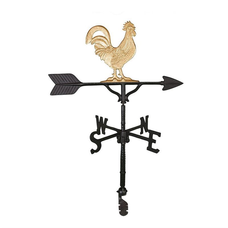 Castillo Rooster Weathervane, Gold