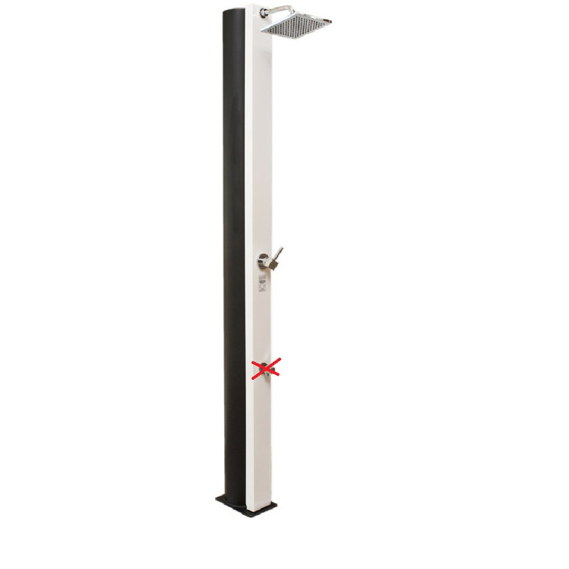 Solar Powered Free Standing Outdoor Shower and Footwash Spout