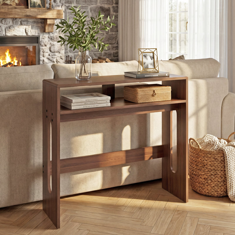 Rodney 40" Console Table with Open Storage, Entryway & Sofa Table for Living Room, Hallway, Foyer