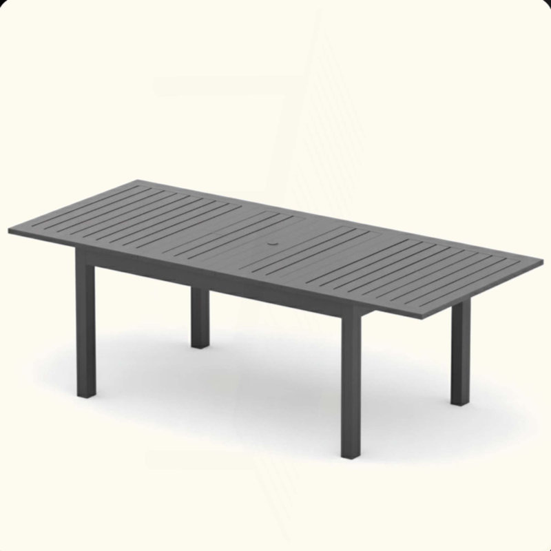 Table de salle à manger extensible en aluminium pour l'extérieur, table de patio toutes saisons