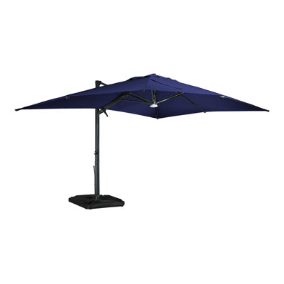 Mucci 13' x 10' Rectangular Lighted Cantilever Umbrella -  Arlmont & Co., 4291AC8386014F89945B7E7CAA91ADDB