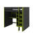 Full Size Wooden Gaming Loft Bed Featuring Desk, Storage Shelves & Built-In Ladder, Equipped With Storage Closet-1419426143