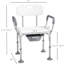 Height Adjustable Chair - 31 Shower & Toilet Seat, White With Back