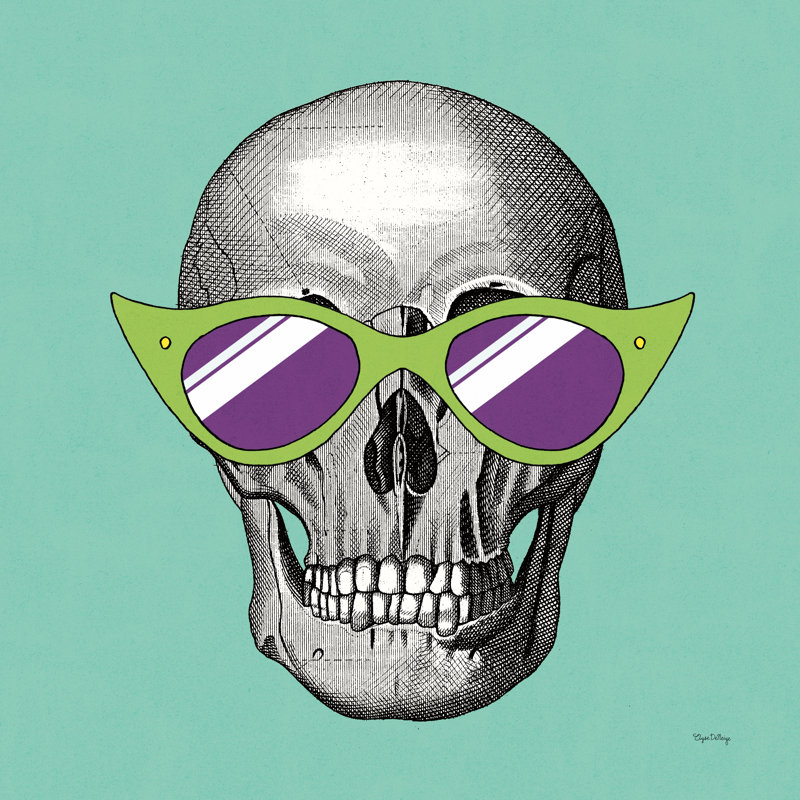 Sunny Skull II by Elyse DeNeige - Wrapped Canvas Art Prints, 30cm H x 30cm W