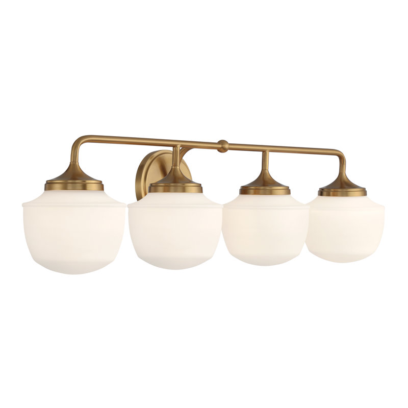 Winston Porter Zakyrie - 4 Light Bath Vanity, Antique Brass