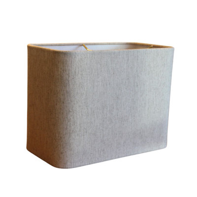 Petit abat-jour rectangulaire rectangulaire à coins arrondis avec abat-jour texturé (6,5 x 12)