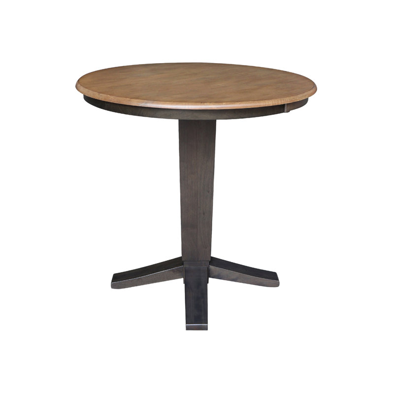 Table de salle à manger Scalla, H 35,9 po x L 36 po x l 36 po, Hickory / charbon délavé