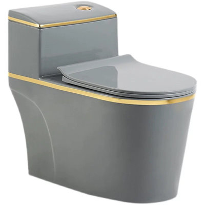 Grey Gold Dual Flush Silent Odour Proof Toilet (Seat Included)