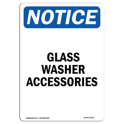 Glass Washer Accessories Sign