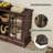  97"W Farmhouse Fireplace TV Stand with Large Storage Space, Rustic Brown-854722166-849217633