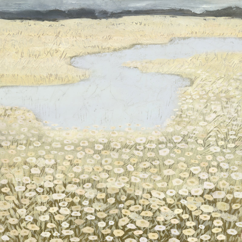 UA CH Flaxen Field II 1 Piece Wrapped Canvas Painting, 91cm H x 91cm W