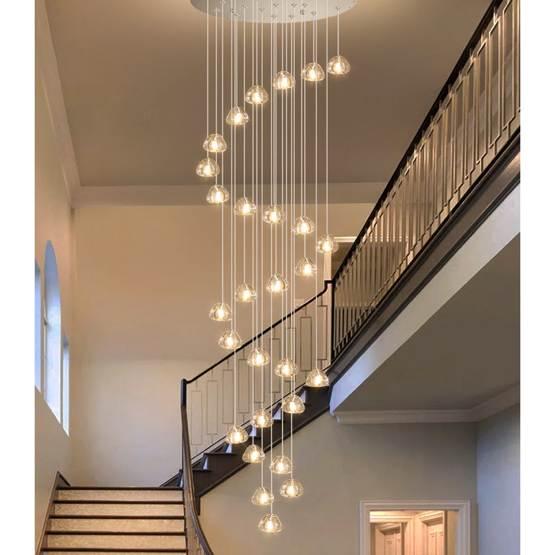 Lustre moderne en cristal 26 lumières chaudes, 26