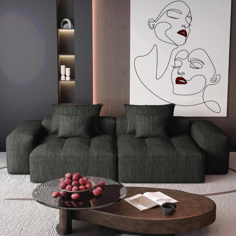 Canapé modulaire surdimensionné Modern, Noir