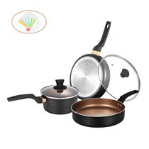  All-Clad 401599 Cookware Set, 5-Piece, Stainless Steel :  Clothing, Shoes & Jewelry