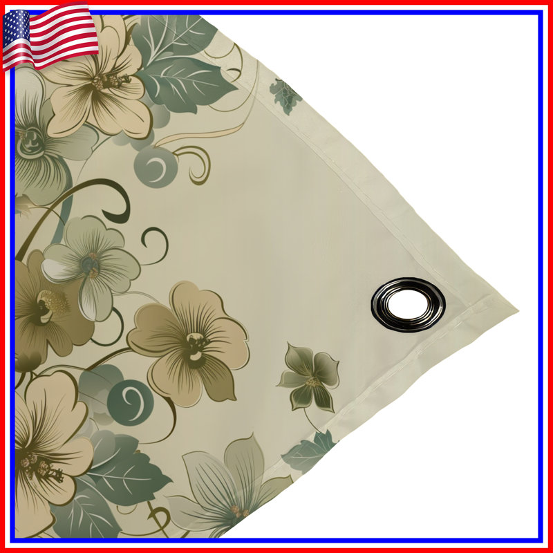 Tapisserie murale florale - Décoration murale nature, H 68 po x l 80 po avec 4 œillets