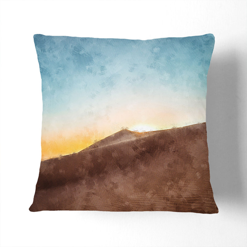 Sand Dunes in Egypt Cushion with Filling, 55cm H x 55cm W x 20cm D, White