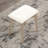 Gold Wood Vanity By - Stylish With Solid Construction And Storage Contemporary Stool , Features Round Mirror-1571547871