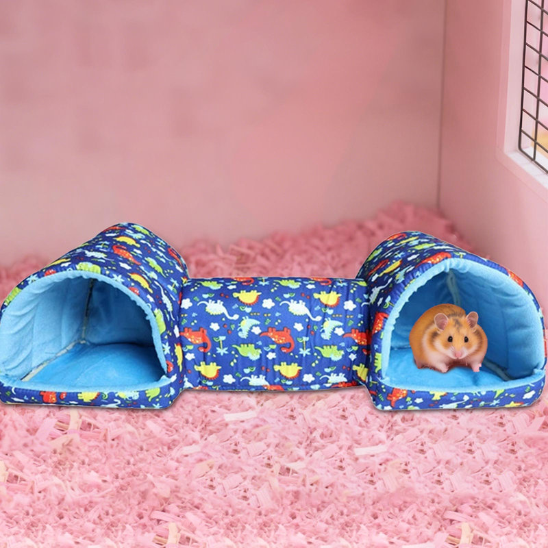 Grotte lavable pour cochons d'Inde 10,2 x 6,7 x 5,9 po lavable pour lapins Chinchillas, bleu, UB1