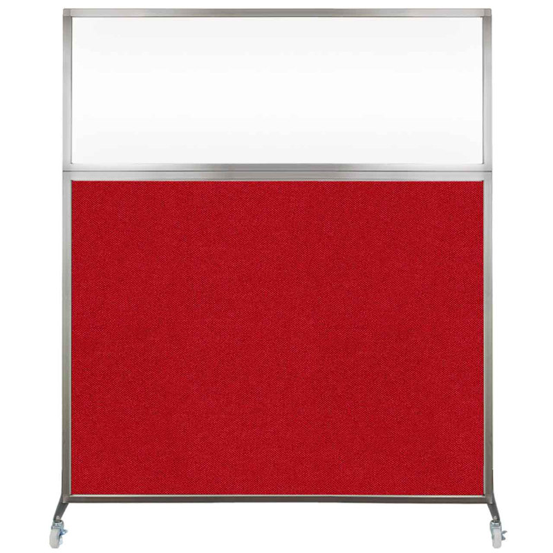 Hush Screen Office Partition, 72", Red