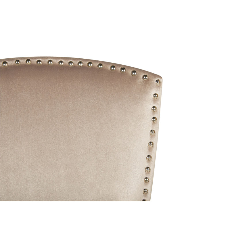 Thomason 49cm H Velvet Upholstered Side Chair, Beige