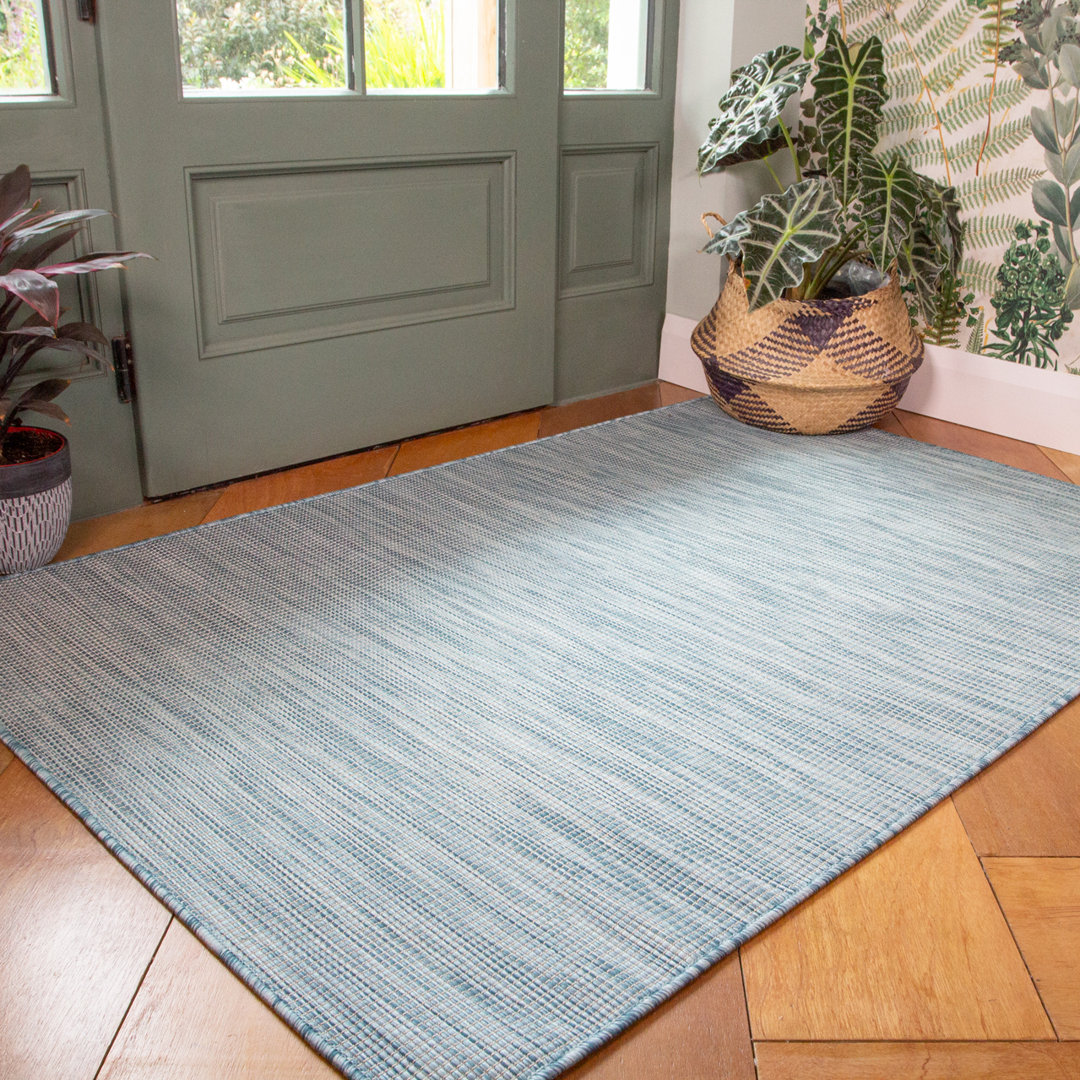Durable Flatweave Duck Egg Rug