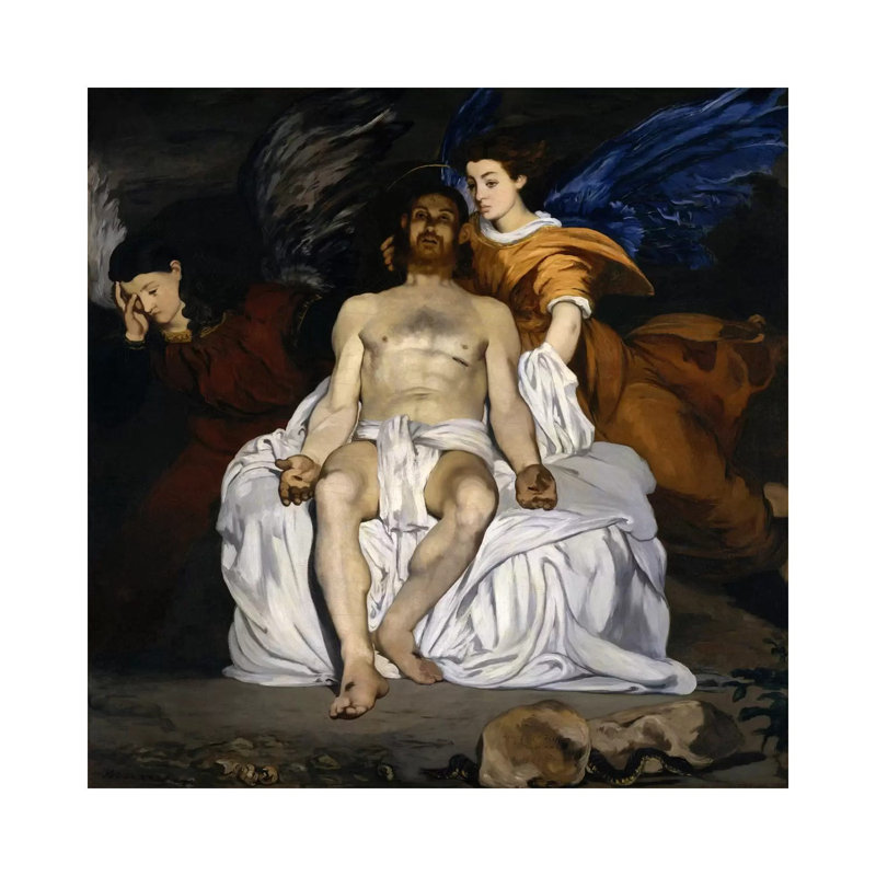 The Dead Christ With Angels by Edouard Manet - Wrapped Canvas Gallery-Wrapped Canvas Giclée