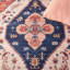 Tucson Heirloom Machine Washable Non-Slip Area Rug In Rust & Blue-1204758497
