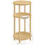 Small Round Side Table with Charging Station, 3-Tier Round Bamboo End Table-114314033