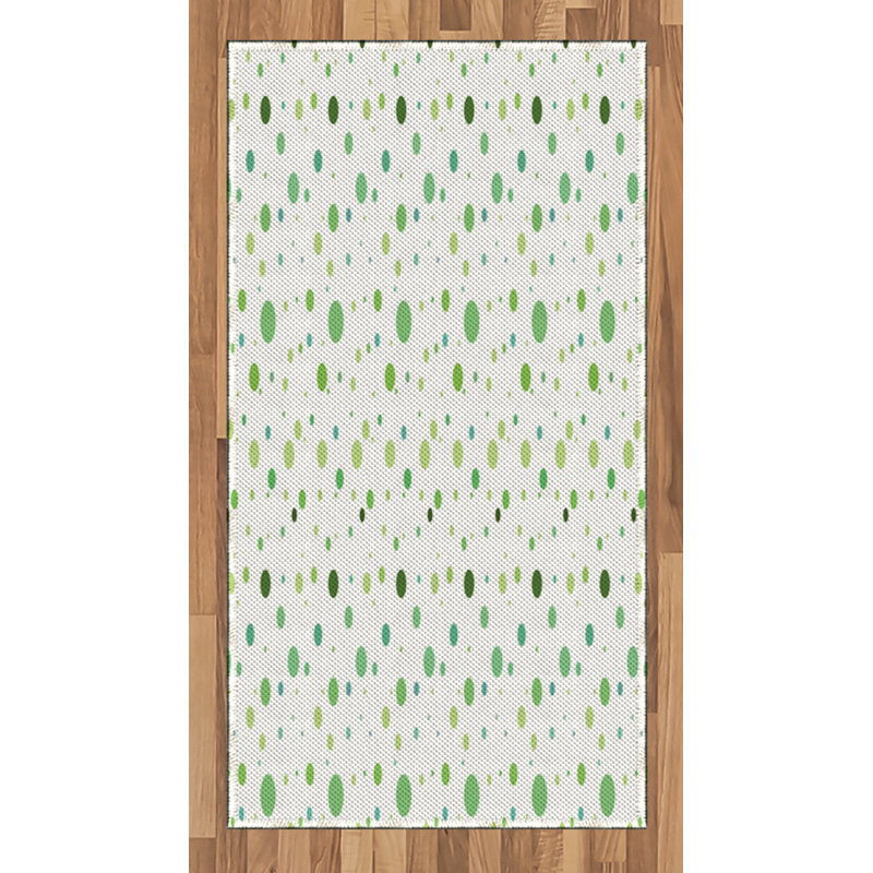 Tapis décoratif rétro en fibres à haute densité, Rectangle 2 pi 7 po x 5 pi