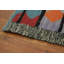 Tapis de couloir oriental bleu Kilim