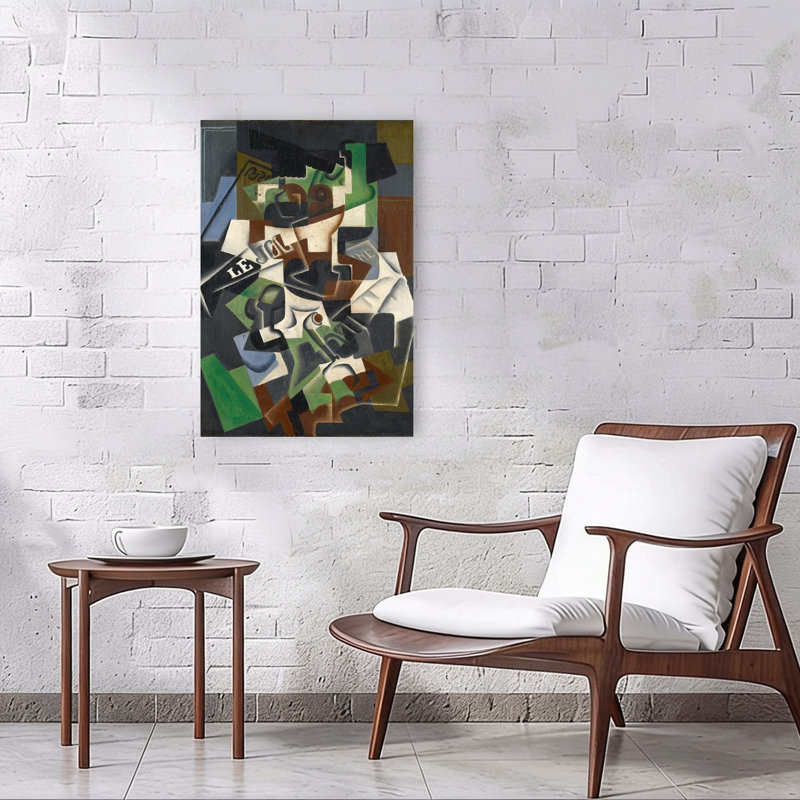 Fruit Bowl, Pipe And Journal, 1917 Abstract Contemporary Wall Art Print, 91.44cm H x 60.96cm W