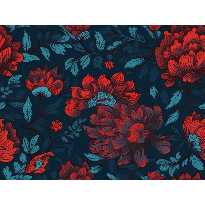 Machine Printed Comforter, Twin Extra Long Comforter, Red/Blue